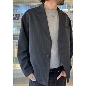 BEACH BRAINS HOLIDAY BLAZER- CHARCOAL PINSTRIPES MENS